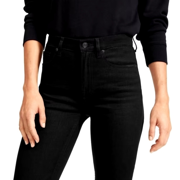 Everlane Denim Womens Black The Curvy High Rise Skinny Jean Crop NEW - Picture 2 of 16